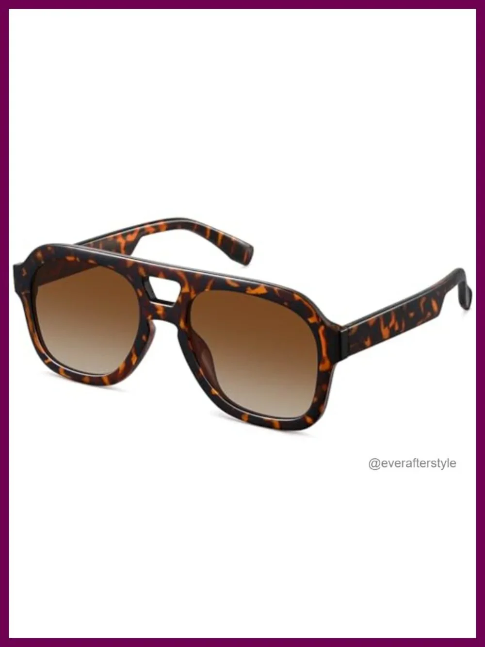 Oversized Chunky Square Sunglasses UV400 Polycarbonate Frame Retro